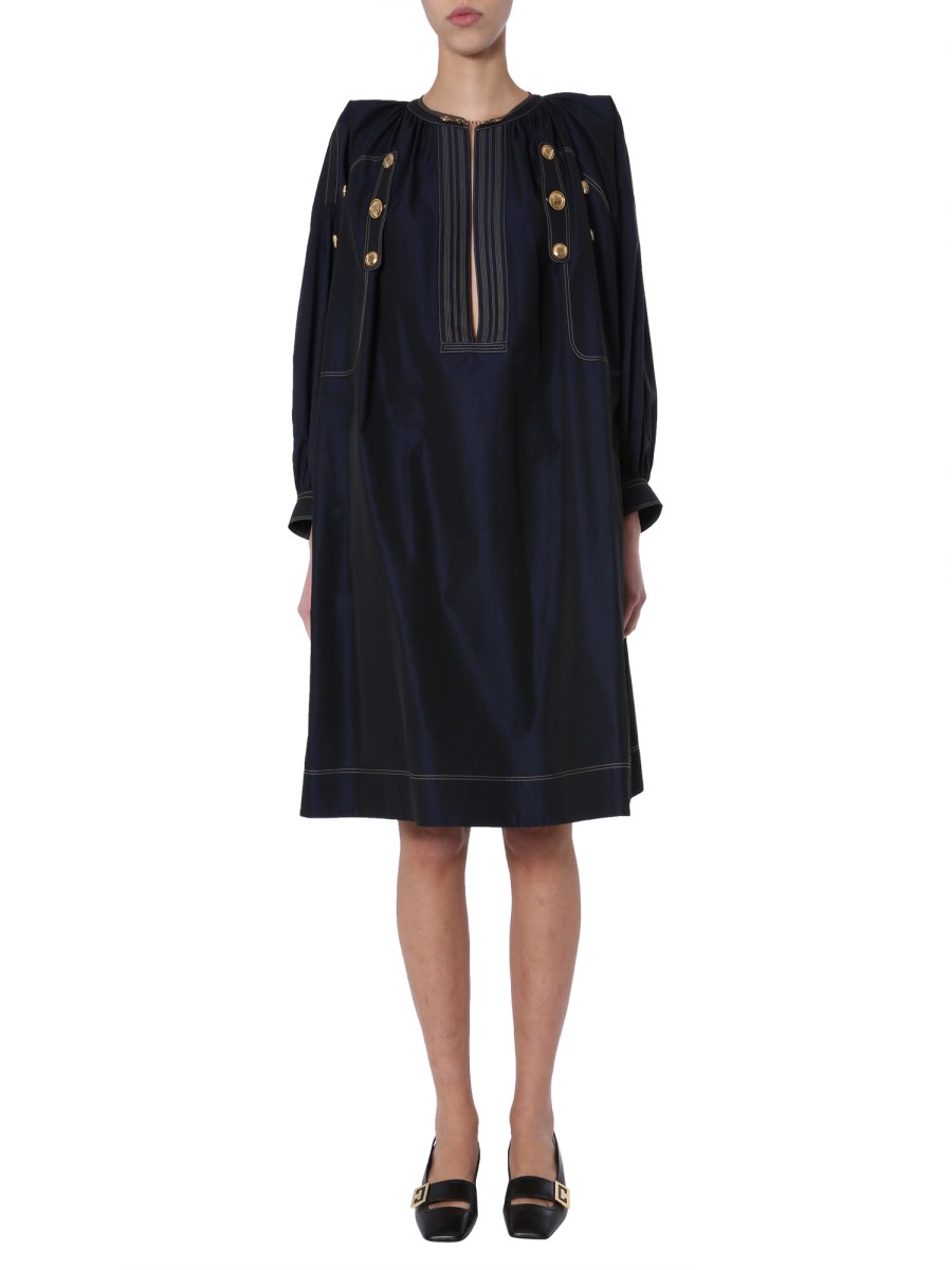 GIVENCHY ABITO IN POPELINE DI COTONE CON BOTTONI 4G LOGATI