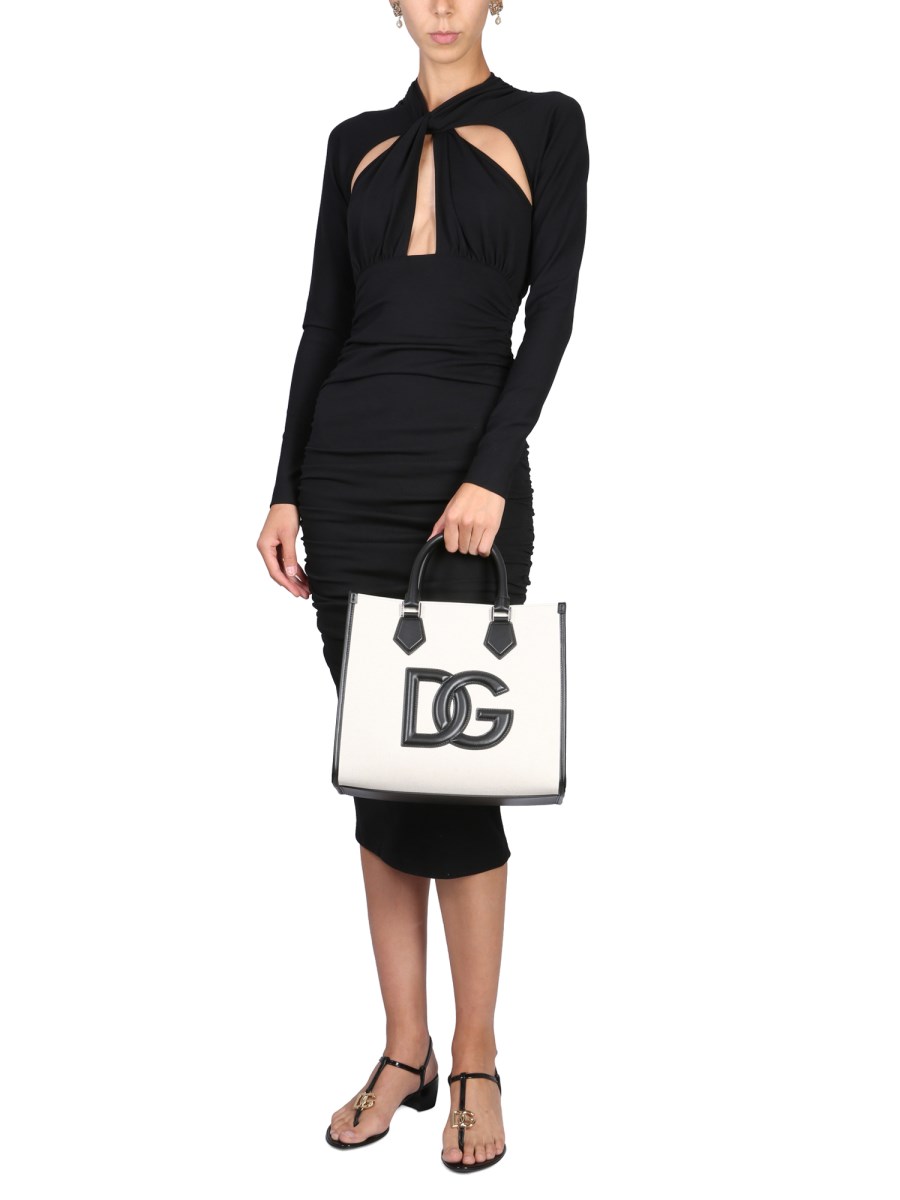 DOLCE & GABBANA ABITO LONGUETTE CON CUT OUT IN VISCOSA