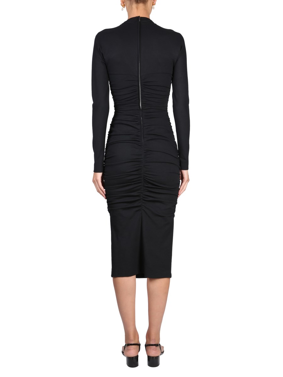 DOLCE & GABBANA ABITO LONGUETTE CON CUT OUT IN VISCOSA