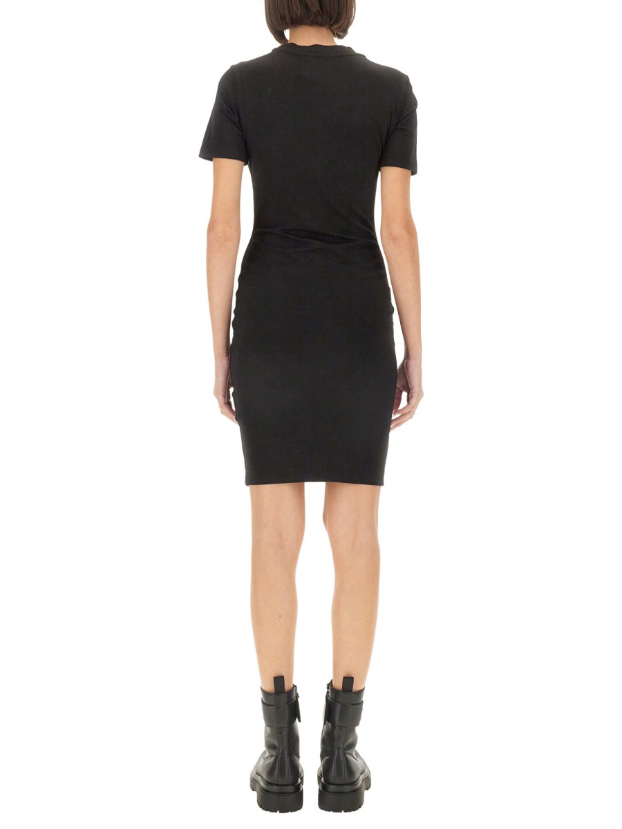 VERSACE JEANS COUTURE ABITO MIDI IN COTONE CON LOGO