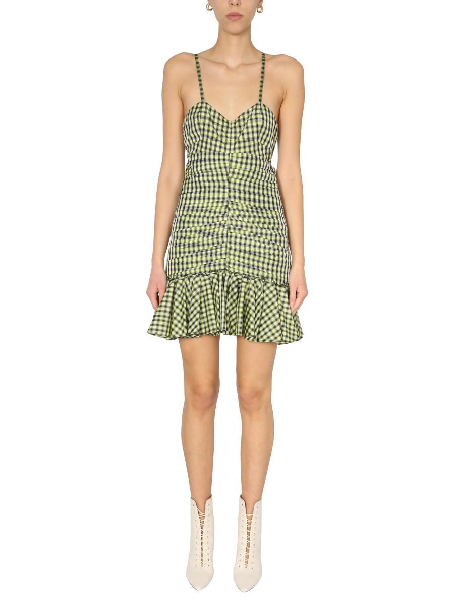 PHILOSOPHY DI LORENZO SERAFINI ABITO MINI IN TAFFETTÀ VICHY