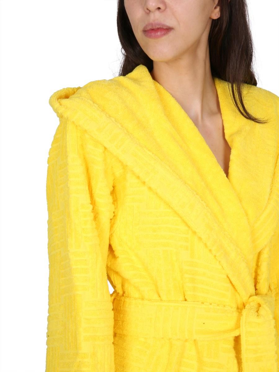 BOTTEGA VENETA ACCAPPATOIO CON CAPPUCCIO IN SPUGNA DI COTONE