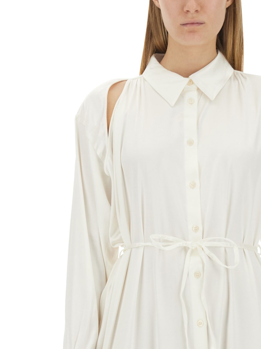 ACNE STUDIOS ABITO CHEMISIER IN RASO