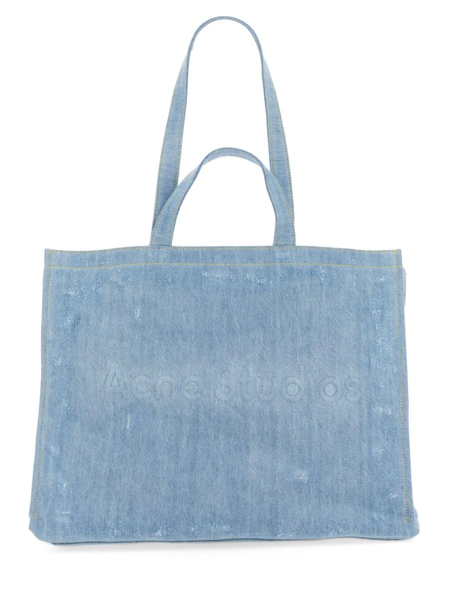ACNE STUDIOS BORSA TOTE IN DENIM CON LOGO