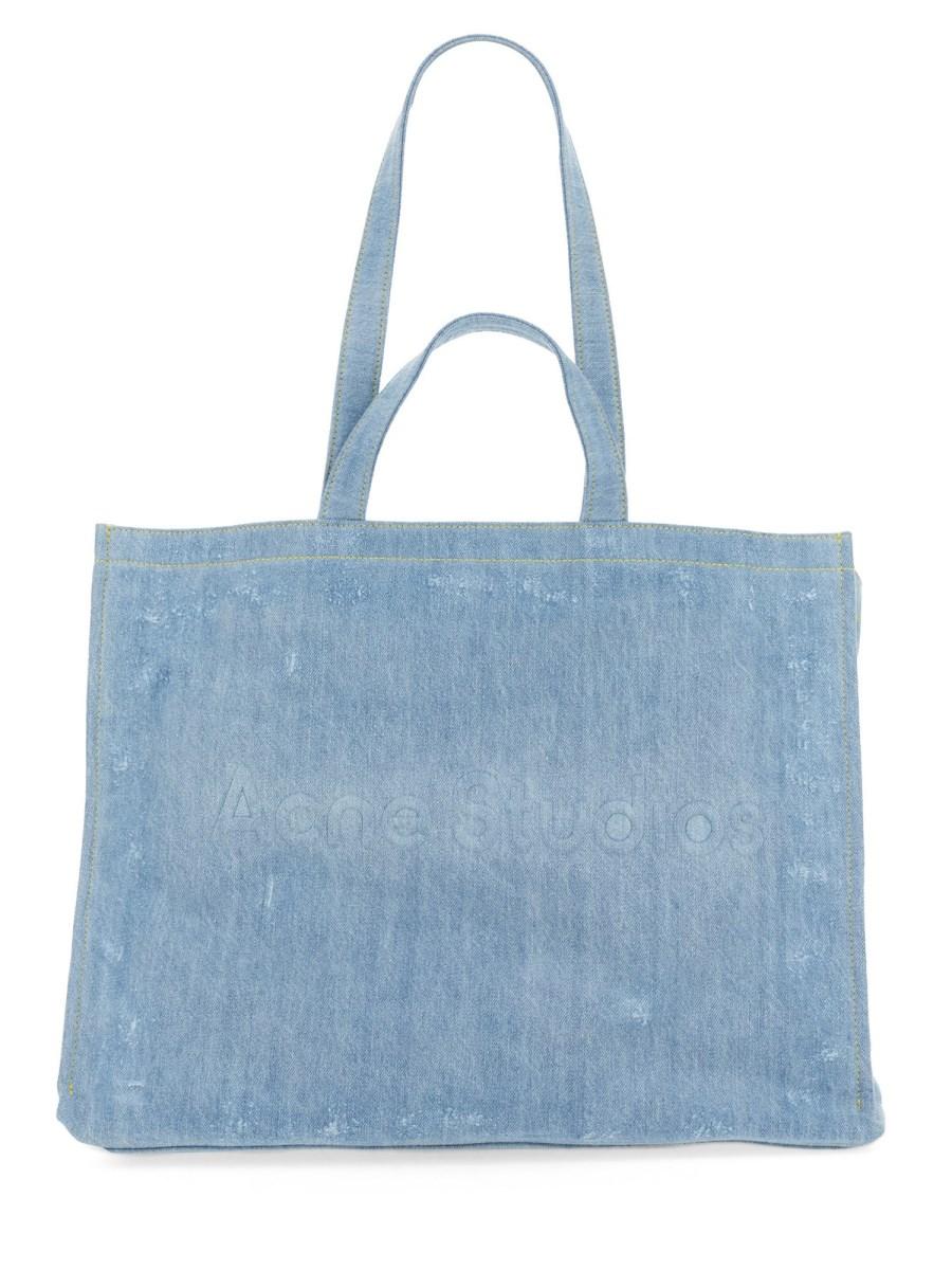ACNE STUDIOS BORSA TOTE IN DENIM CON LOGO