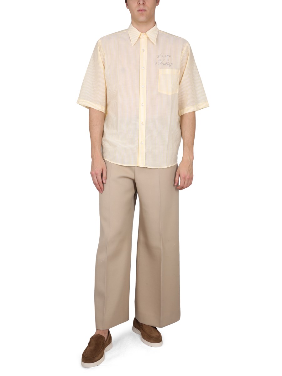 ACNE STUDIOS CAMICIA IN COTONE CON LOGO