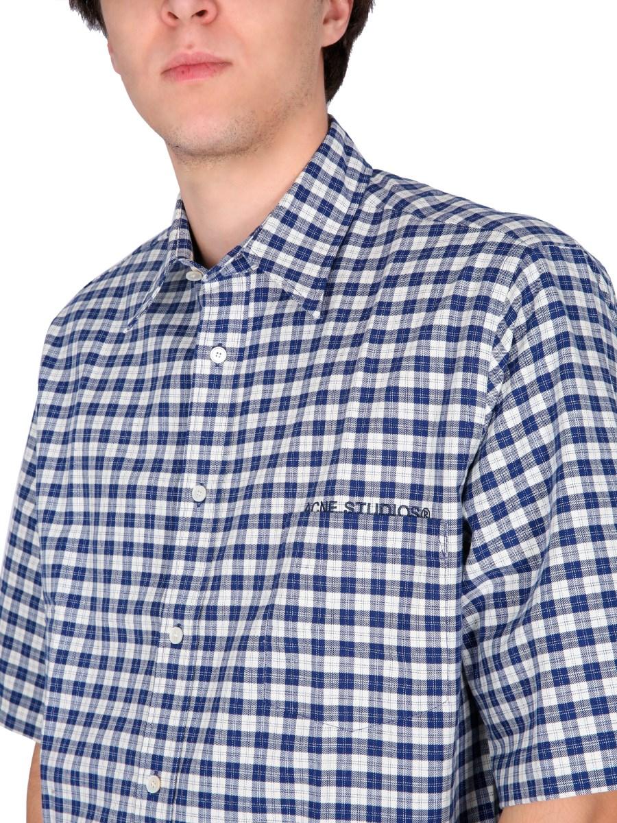ACNE STUDIOS CAMICIA IN COTONE CON RICAMO LOGO