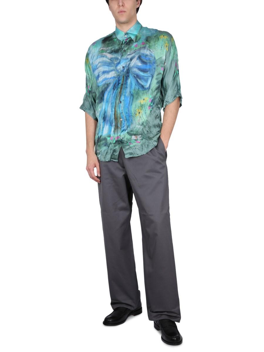 ACNE STUDIOS CAMICIA IN VISCOSA CON STAMPA