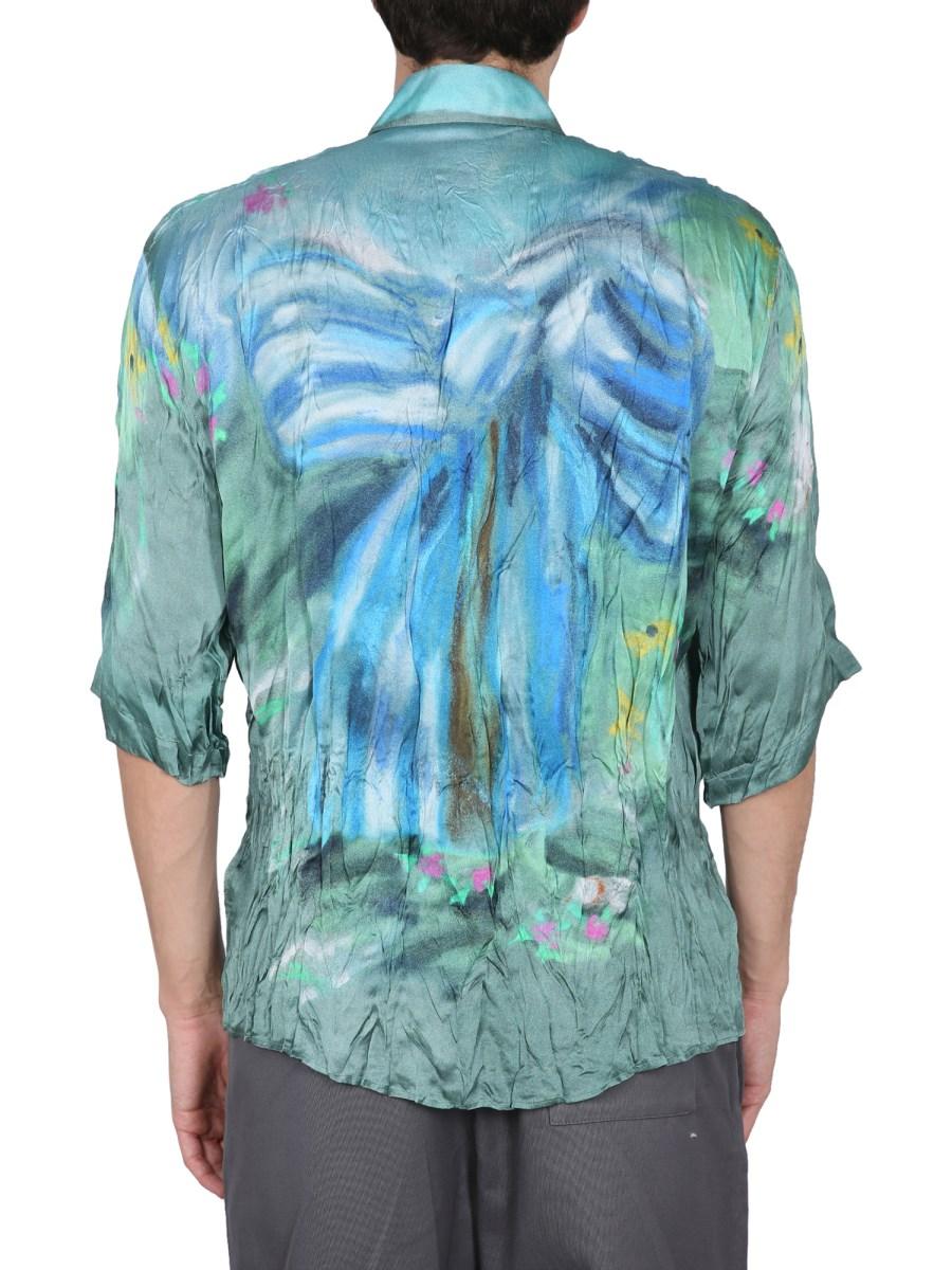 ACNE STUDIOS CAMICIA IN VISCOSA CON STAMPA