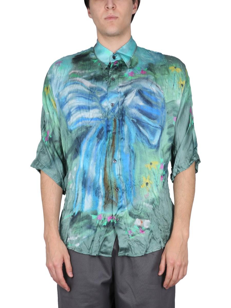 ACNE STUDIOS CAMICIA IN VISCOSA CON STAMPA