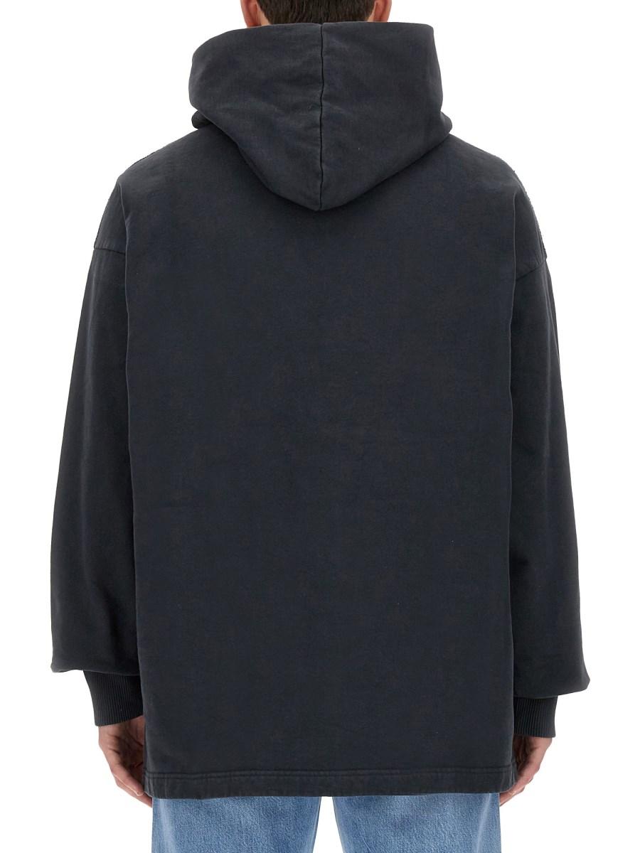 ACNE STUDIOS FELPA CON CAPPUCCIO E LOGO