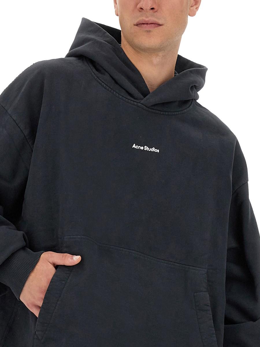 ACNE STUDIOS FELPA CON CAPPUCCIO E LOGO