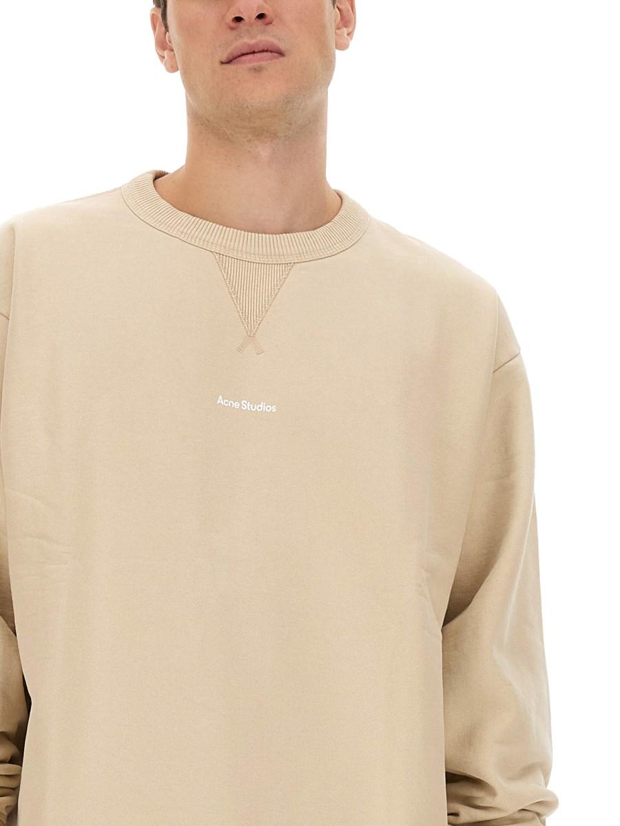 ACNE STUDIOS FELPA CON LOGO IN COTONE
