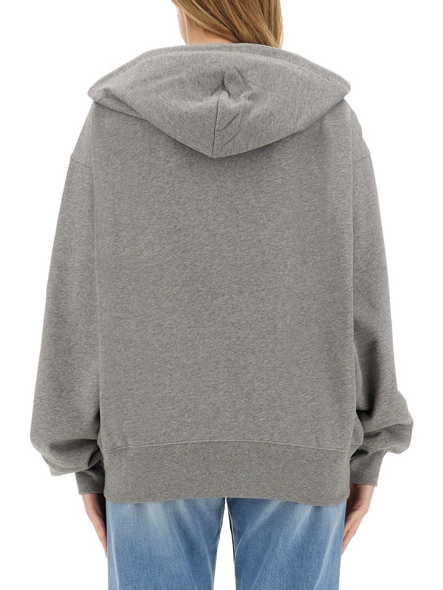 ACNE STUDIOS FELPA CON ZIP E PATCH "FACE"