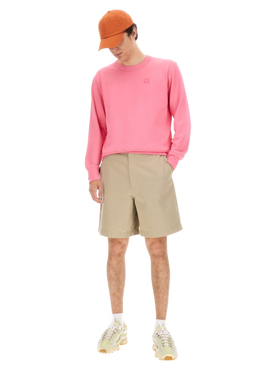 ACNE STUDIOS FELPA FACE IN COTONE