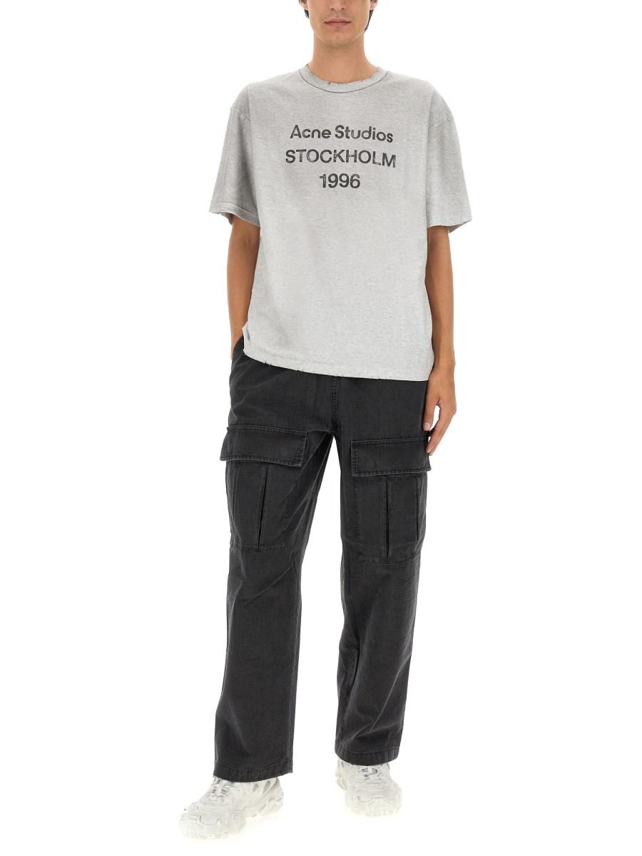 ACNE STUDIOS PANTALONE CASUAL IN COTONE