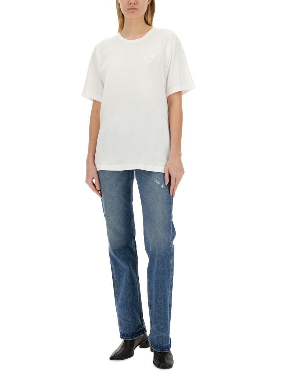 ACNE STUDIOS T-SHIRT "FACE" IN COTONE