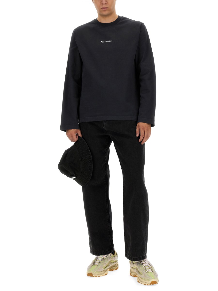 ACNE STUDIOS T-SHIRT IN JERSEY DI COTONE CON LOGO