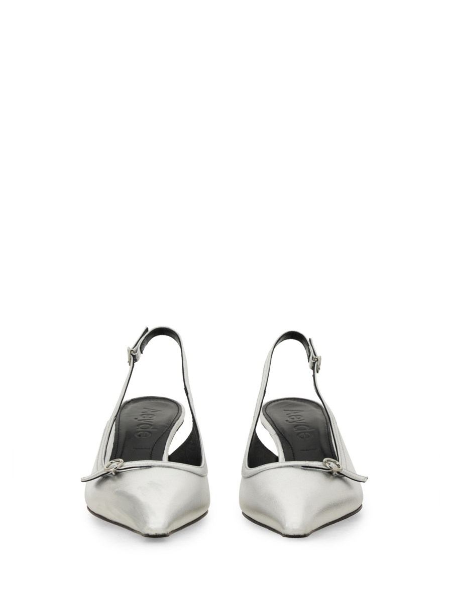 AEYDE SLINGBACK SABA IN NAPPA LAMINATA