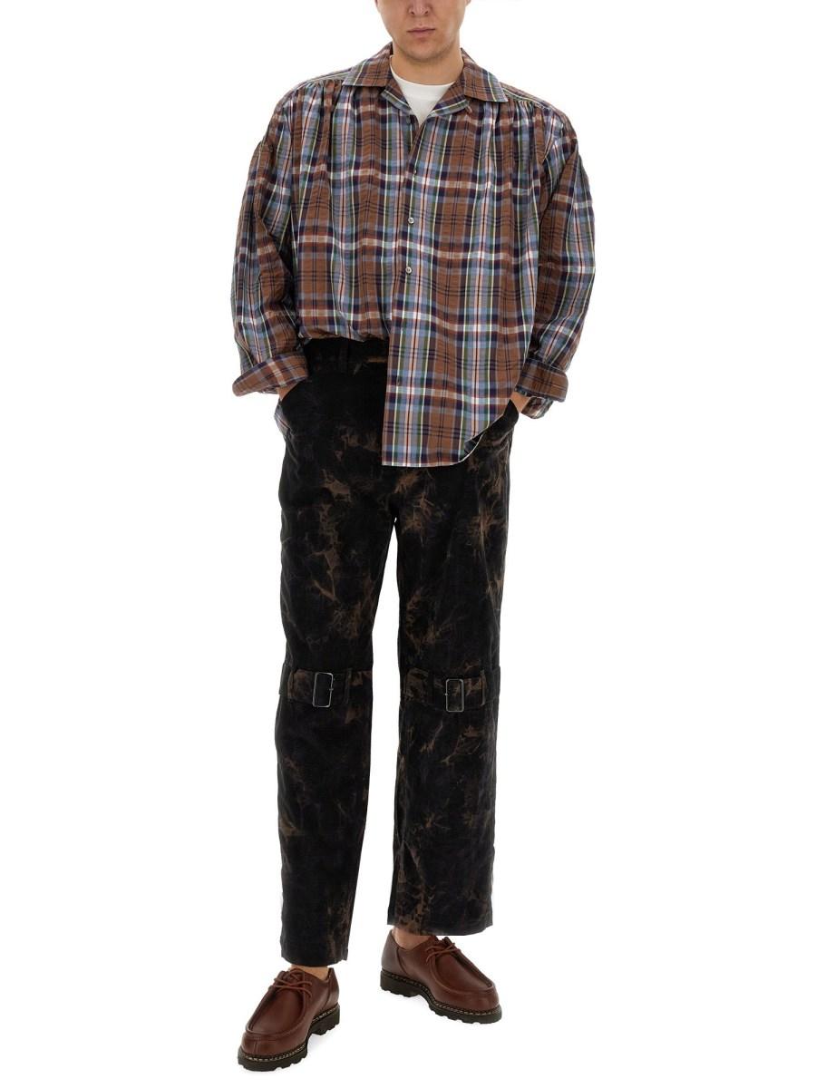 AïE PANTALONE A COSTE IN COTONE DOBBY