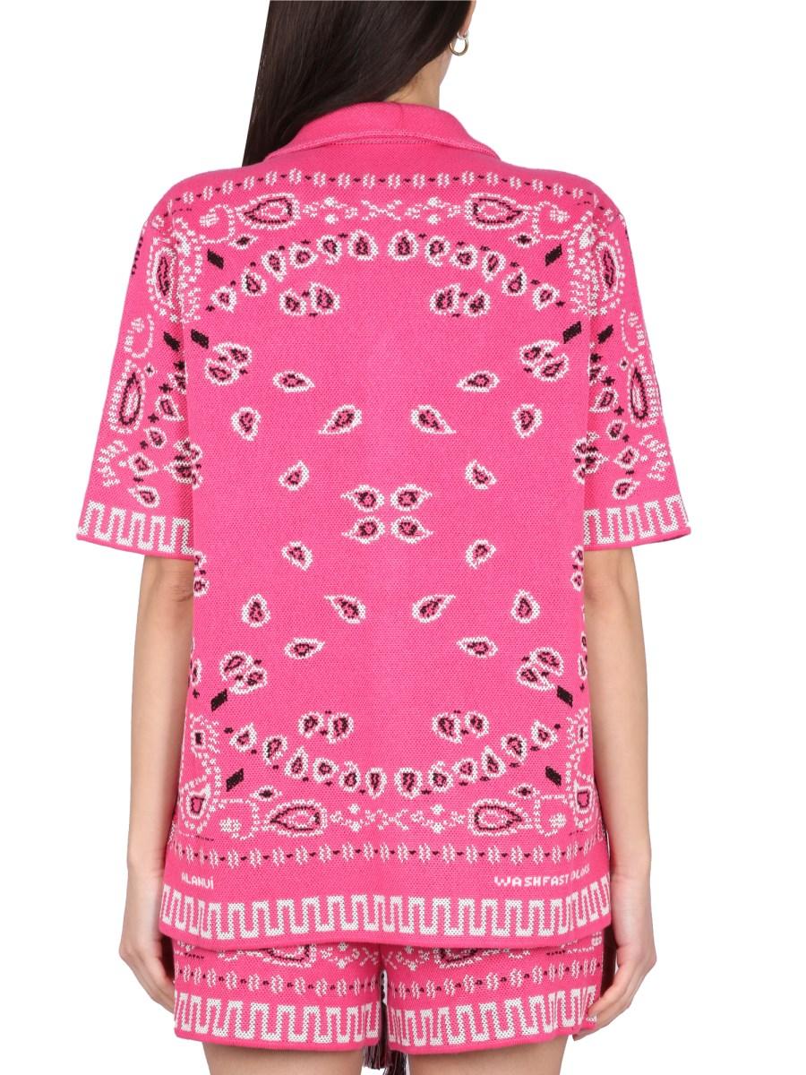 ALANUI CAMICIA BANDANA IN PIQUET DI COTONE