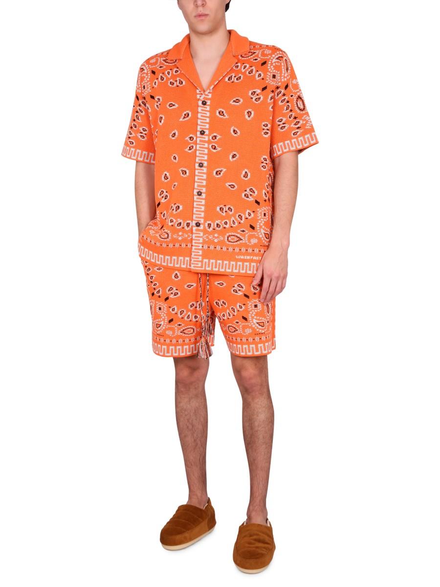 ALANUI CAMICIA IN COTONE CON LAVORAZIONE JACQUARD