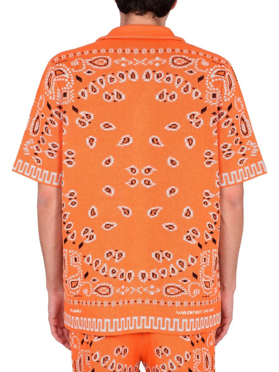 ALANUI CAMICIA IN COTONE CON LAVORAZIONE JACQUARD