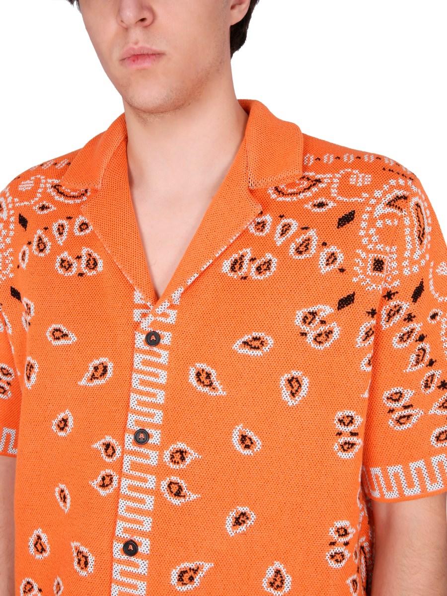 ALANUI CAMICIA IN COTONE CON LAVORAZIONE JACQUARD