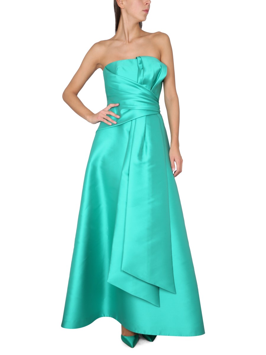 ALBERTA FERRETTI ABITO BUSTIER IN MIKADO