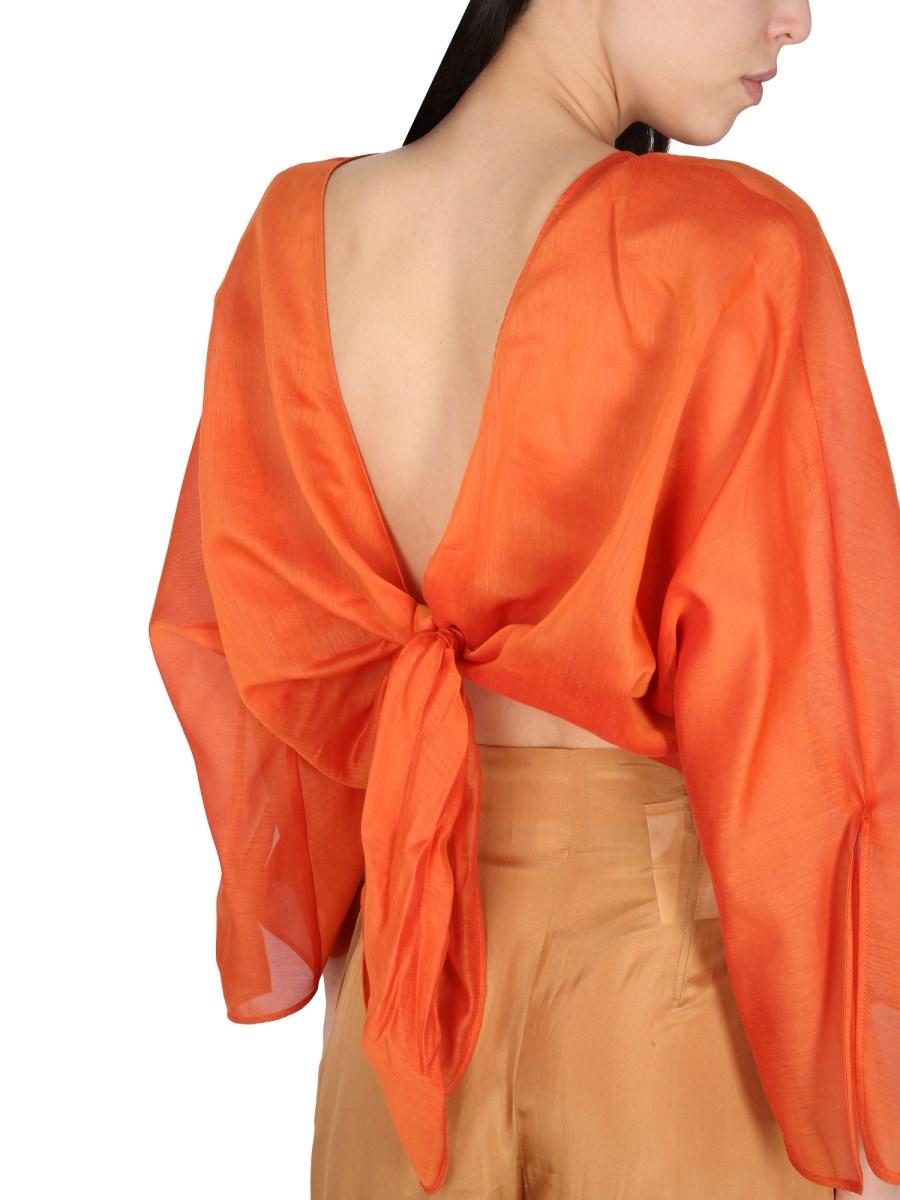 ALBERTA FERRETTI CAMICIA IN COTONE E SETA