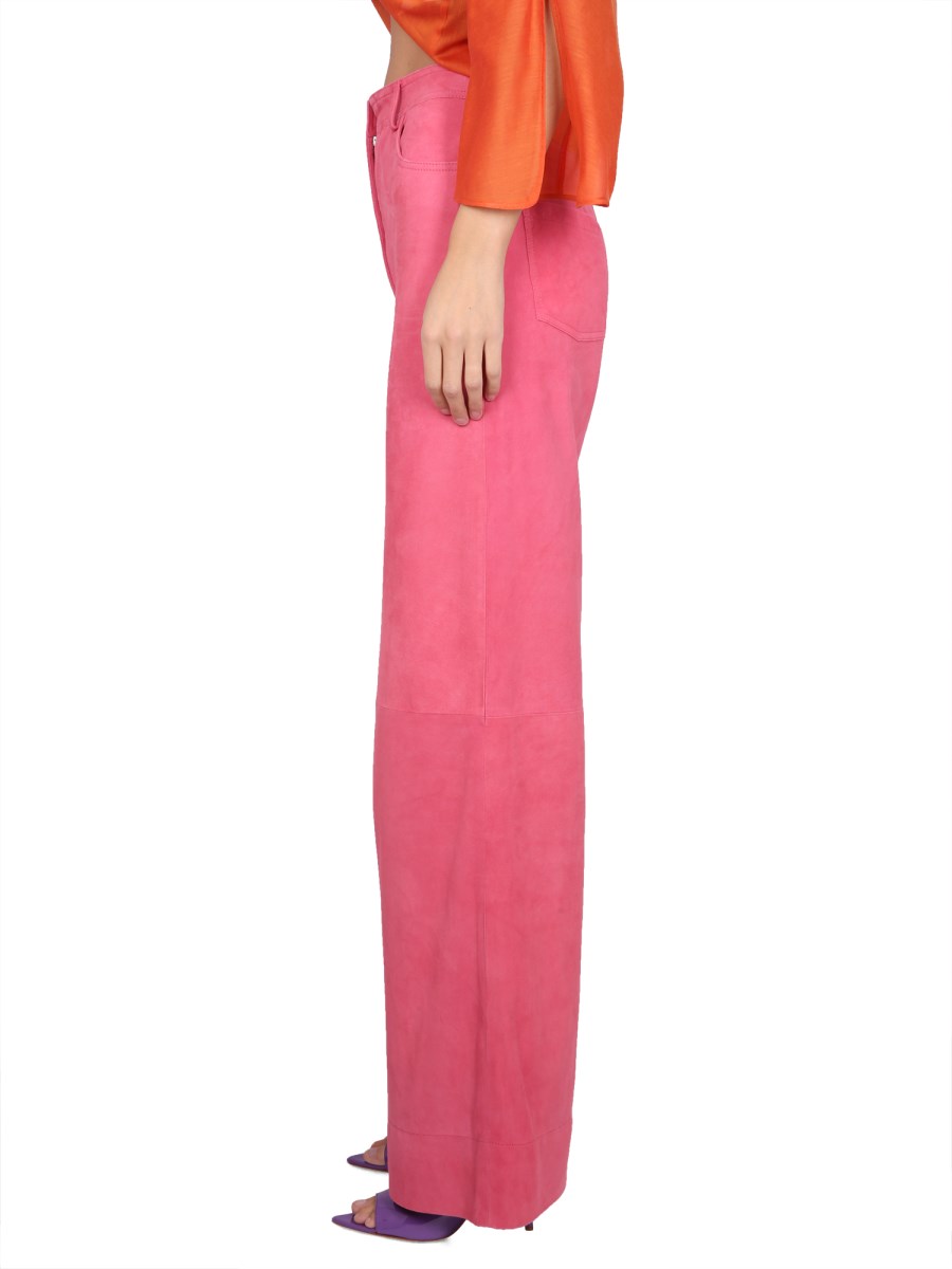 ALBERTA FERRETTI PANTALONE AMPIO IN CAMOSCIO