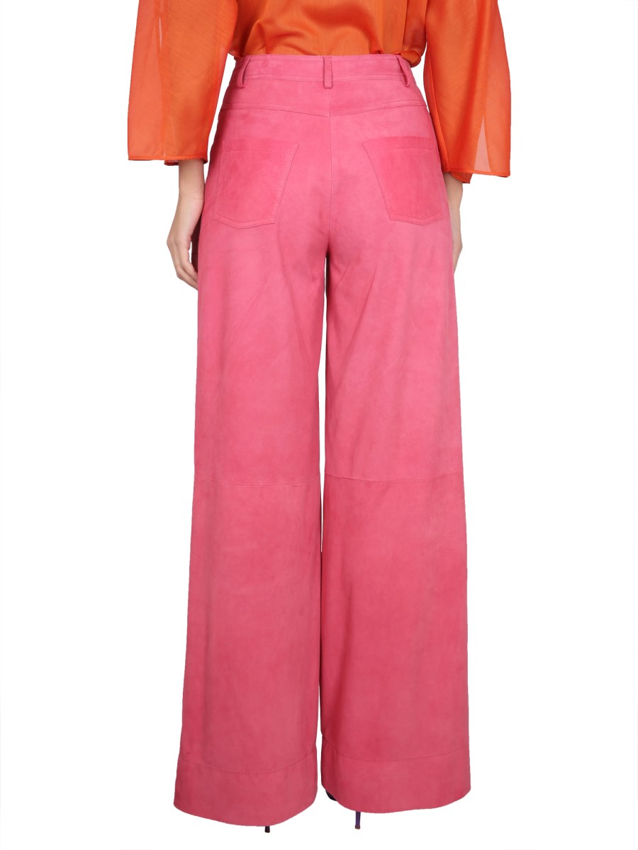 ALBERTA FERRETTI PANTALONE AMPIO IN CAMOSCIO