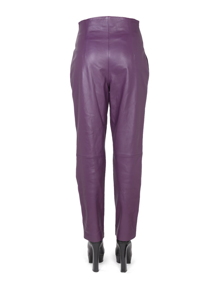 ALBERTA FERRETTI PANTALONE IN NAPPA CARROT FIT