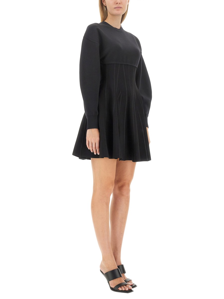 ALEXANDER McQUEEN ABITO MINI IN MAGLIA DI LANA