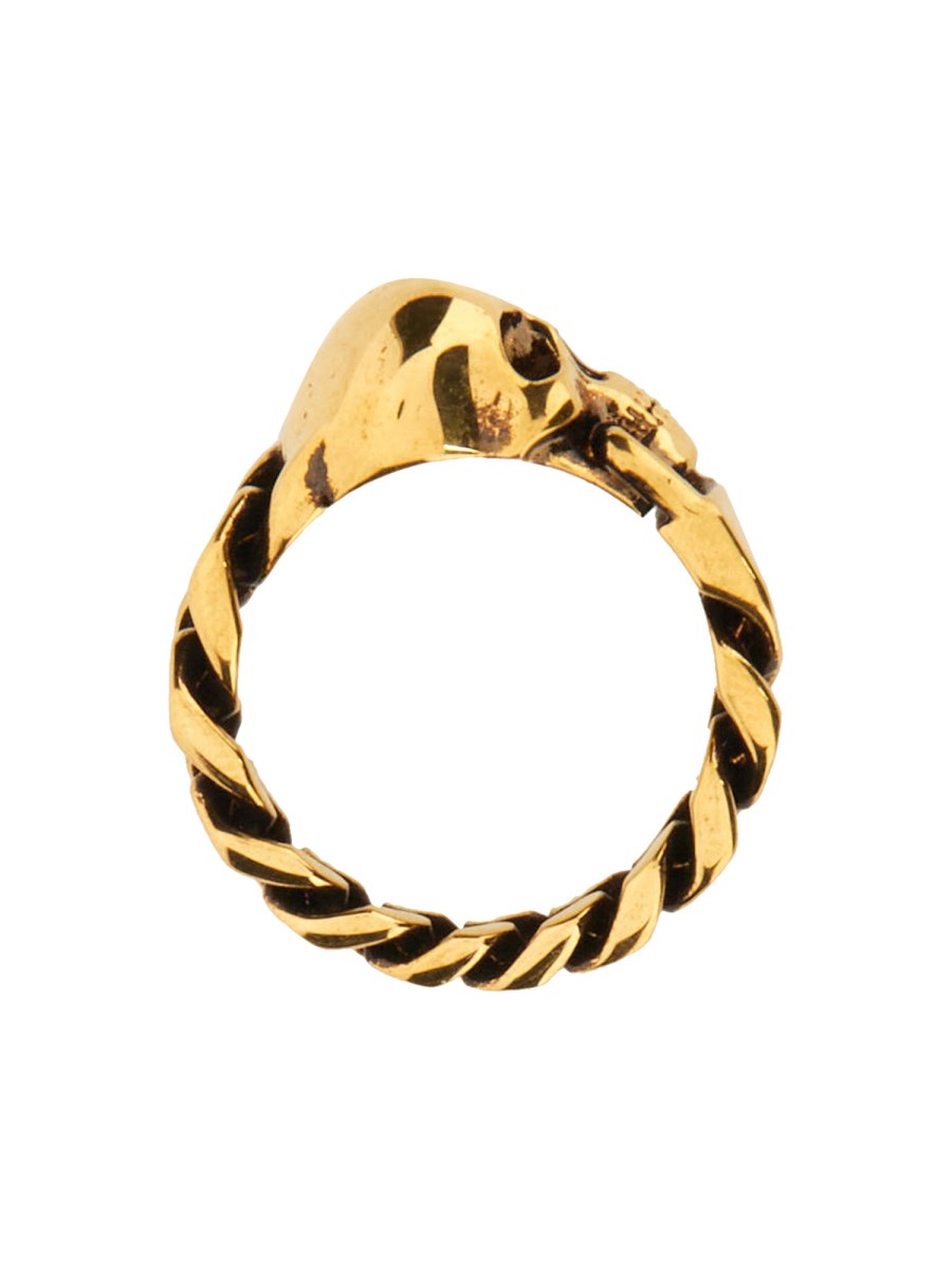 ALEXANDER McQUEEN ANELLO A CATENA SKULL