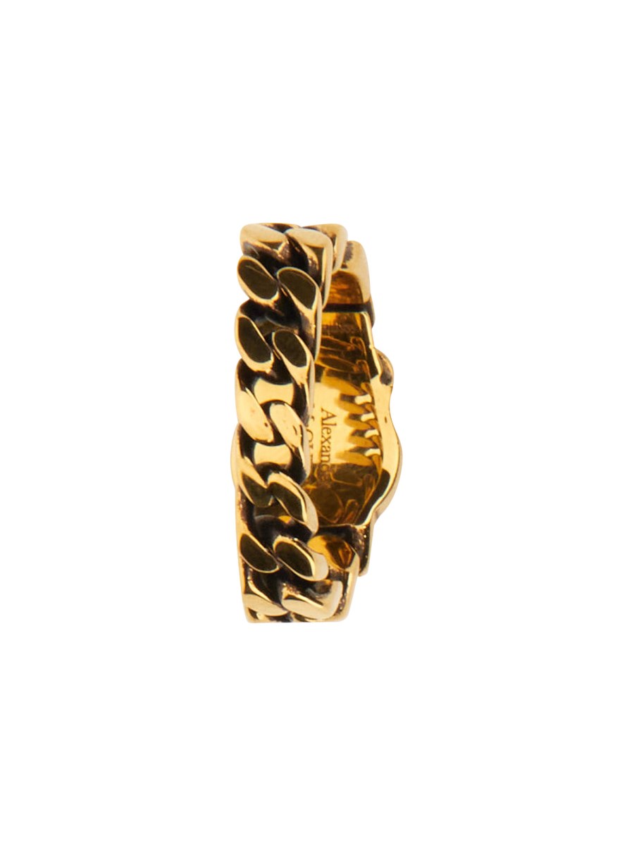 ALEXANDER McQUEEN ANELLO A CATENA SKULL