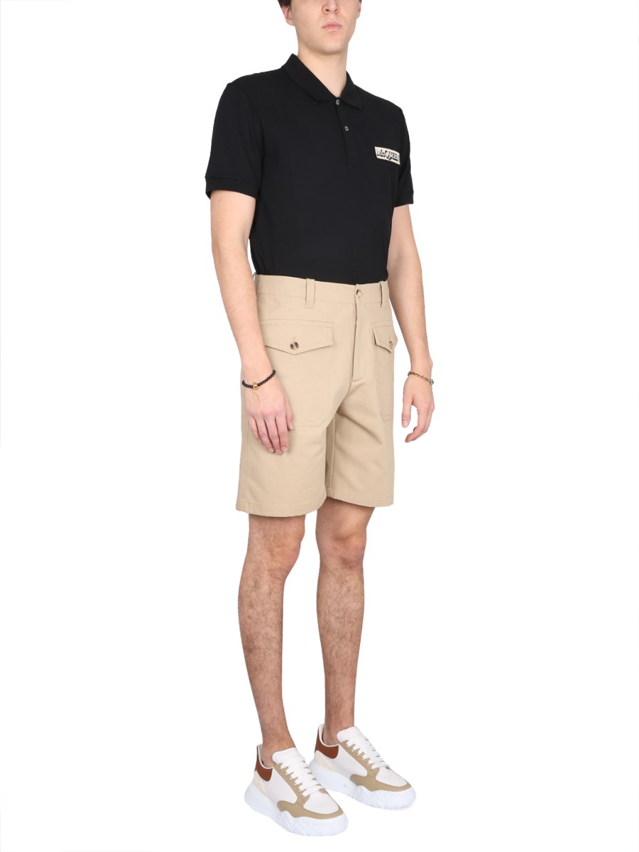 ALEXANDER McQUEEN BERMUDA CARGO IN COTONE