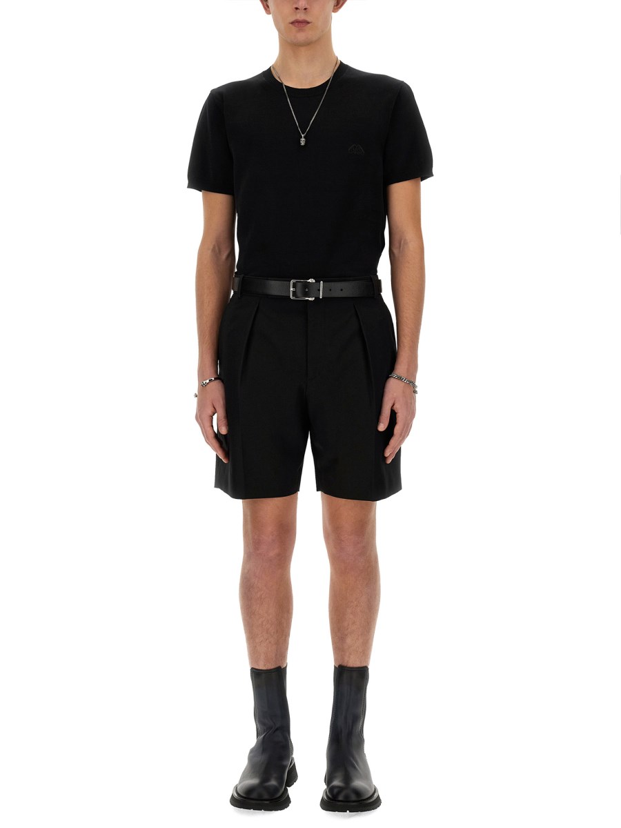 ALEXANDER McQUEEN BERMUDA IN COTONE