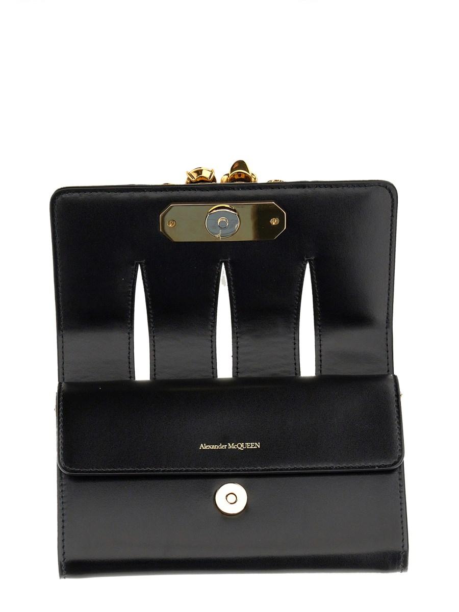 ALEXANDER McQUEEN BORSA CLUTCH THE SLASH IN PELLE
