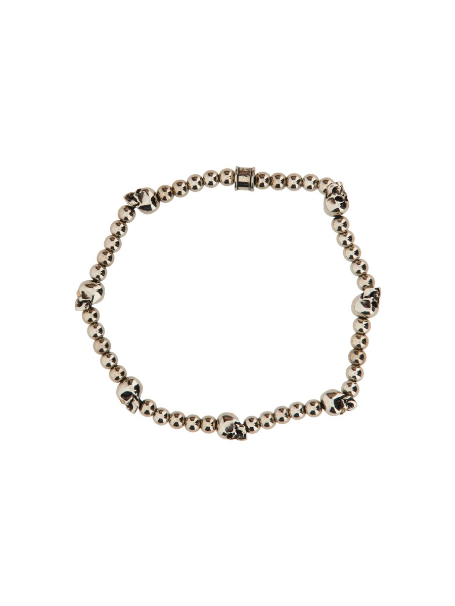 ALEXANDER McQUEEN BRACCIALE CON PERLINE E TESCHI