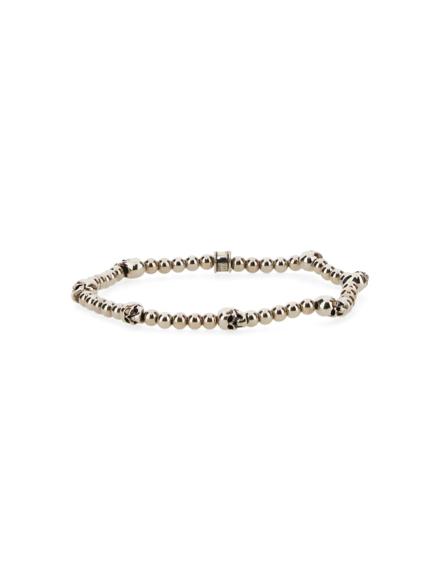 ALEXANDER McQUEEN BRACCIALE CON PERLINE E TESCHI
