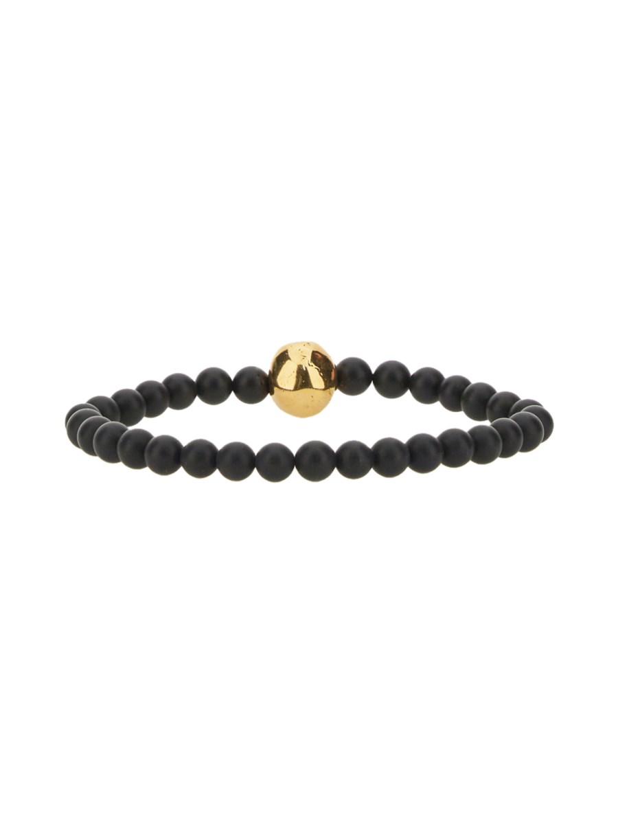 ALEXANDER McQUEEN BRACCIALE SKULL CON PERLINE