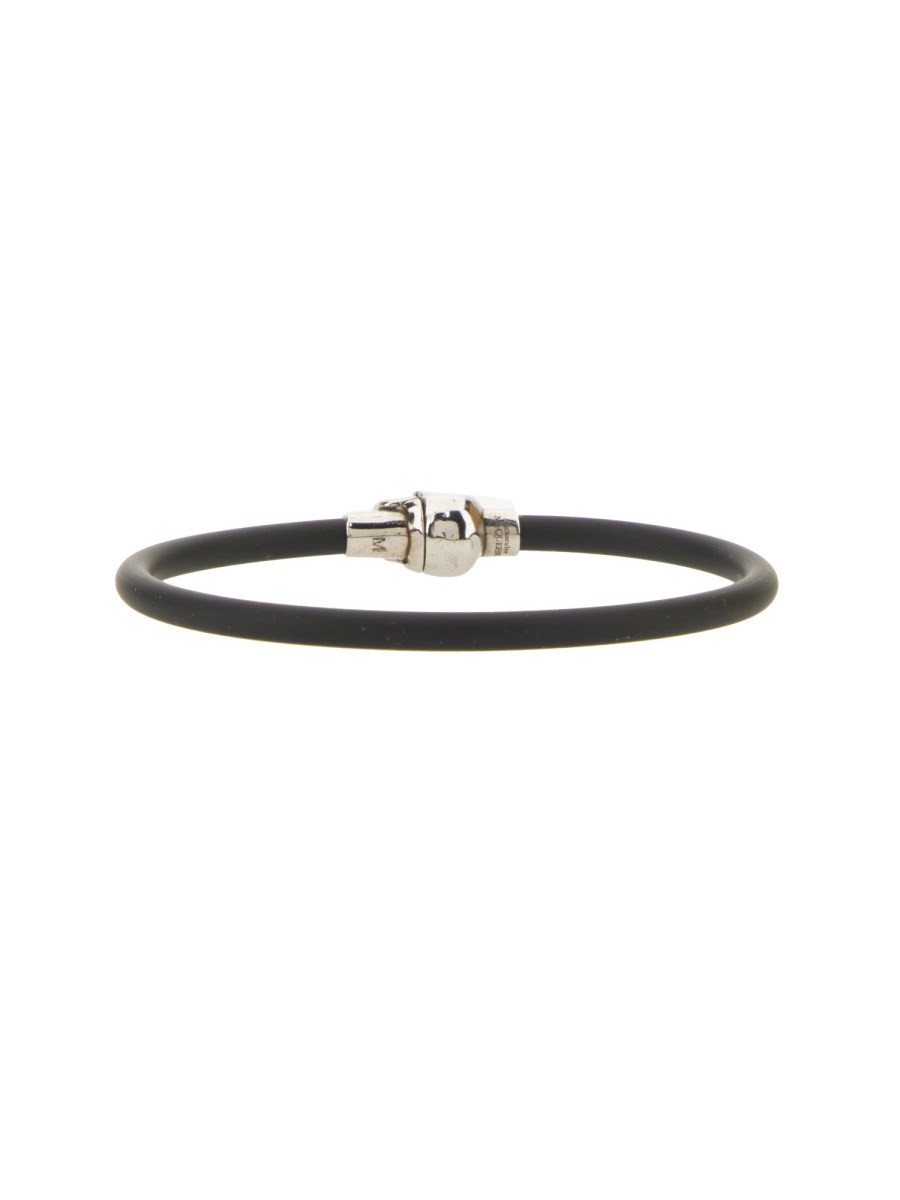 ALEXANDER McQUEEN BRACCIALE SKULL IN GOMMA