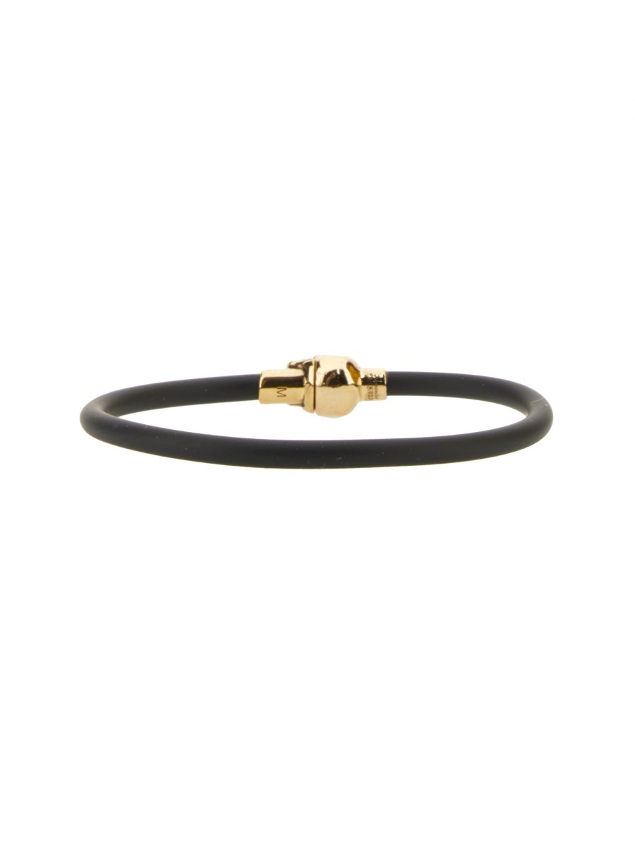 ALEXANDER McQUEEN BRACCIALE SKULL IN GOMMA