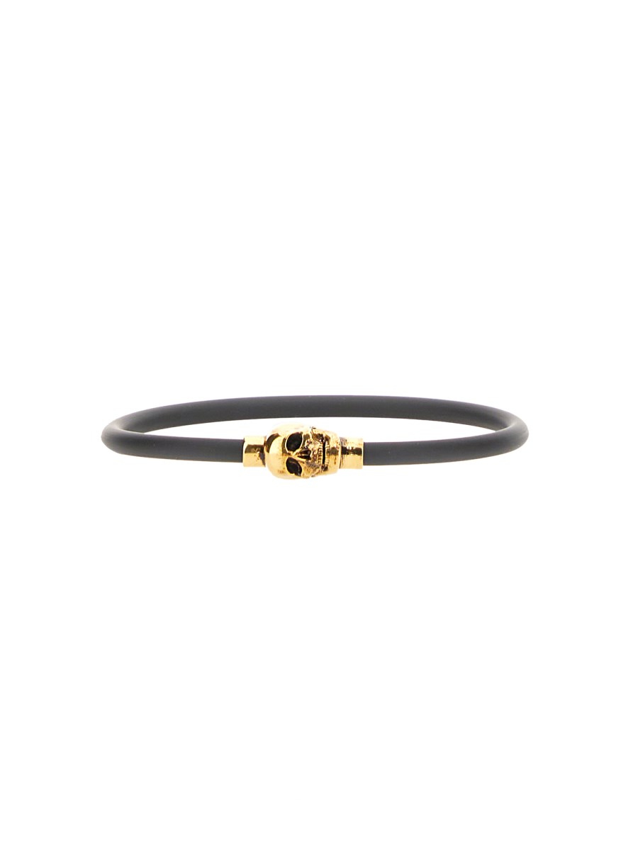 ALEXANDER McQUEEN BRACCIALE SKULL IN GOMMA