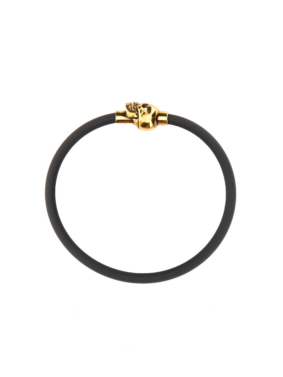 ALEXANDER McQUEEN BRACCIALE SKULL IN GOMMA