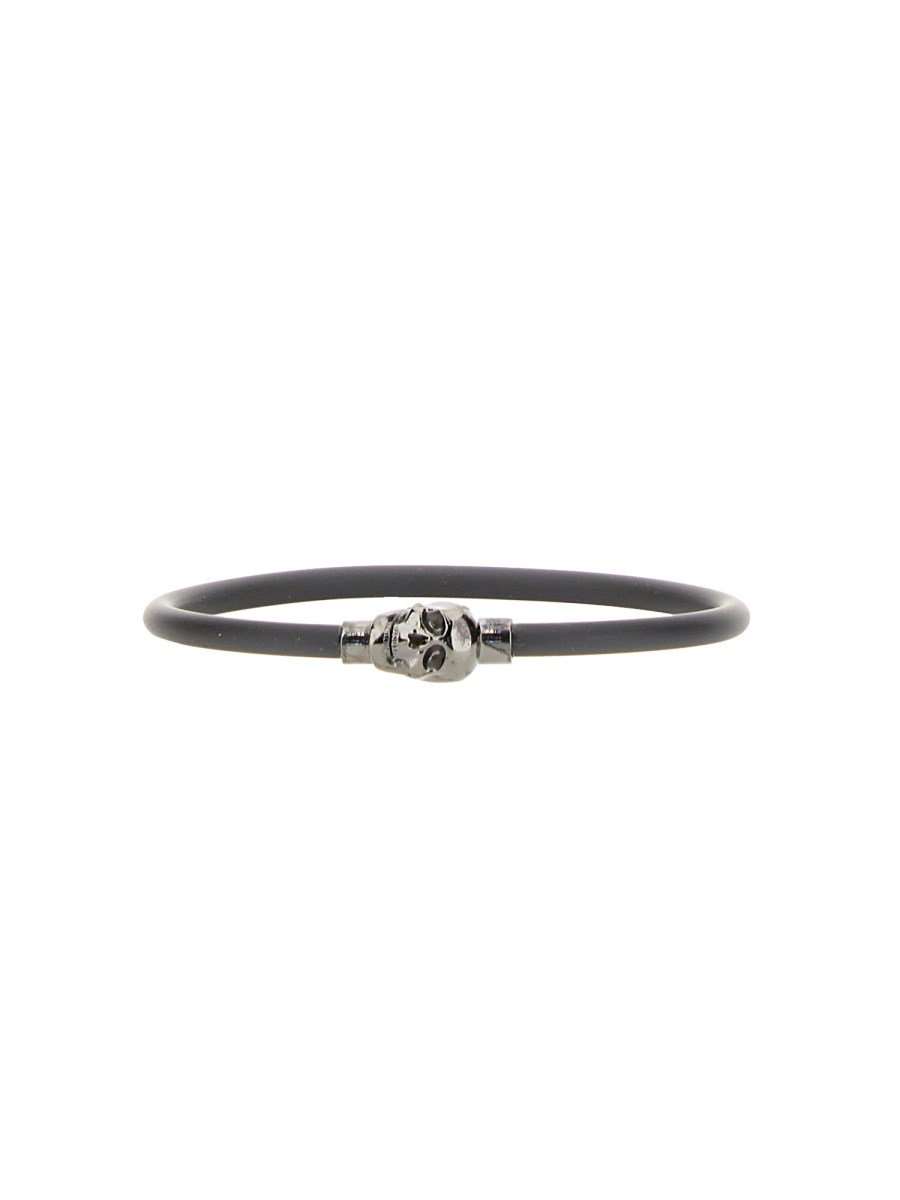 ALEXANDER McQUEEN BRACCIALE SKULL IN GOMMA