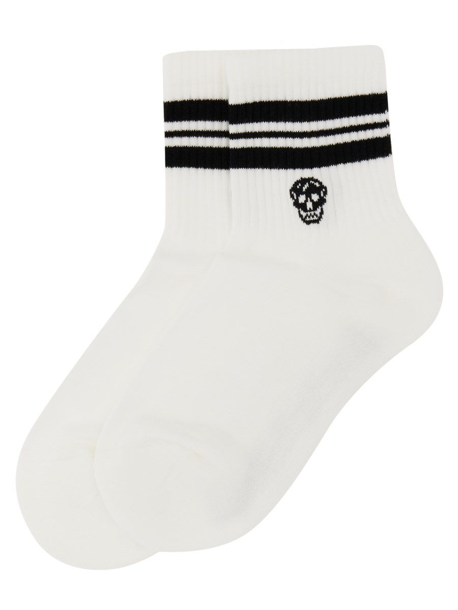 ALEXANDER McQUEEN CALZINO IN COTONE CON LOGO