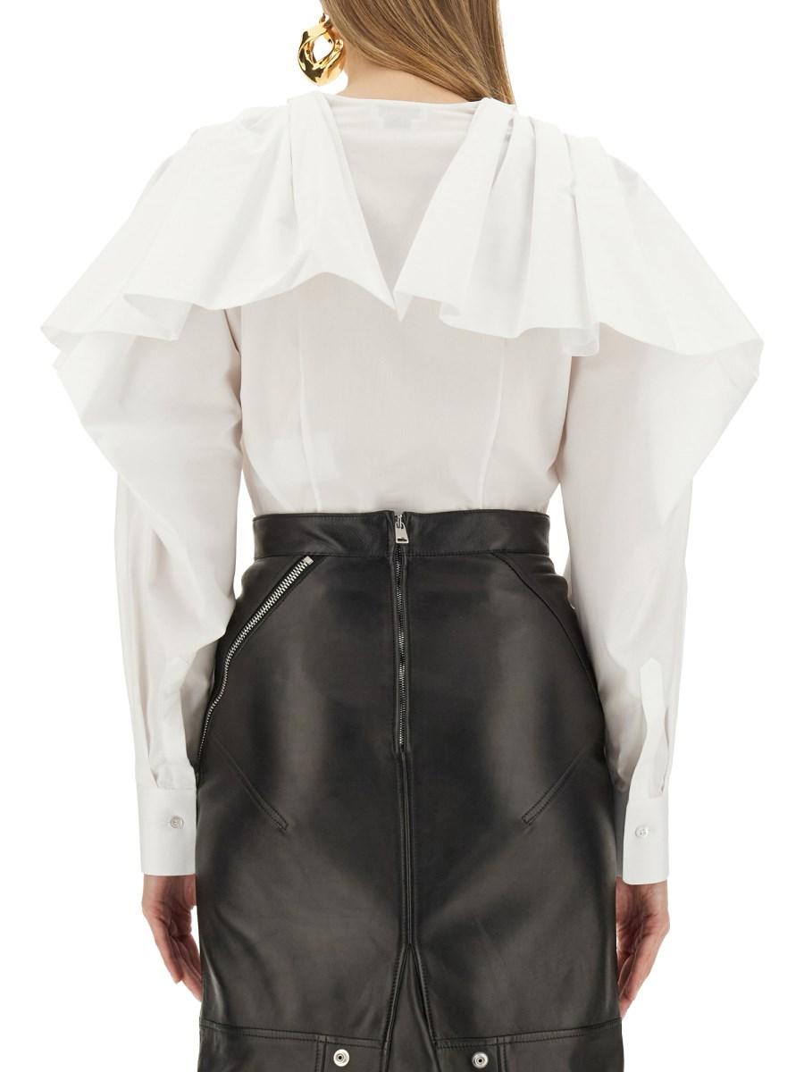 ALEXANDER McQUEEN CAMICIA CON DRAPPEGGIO