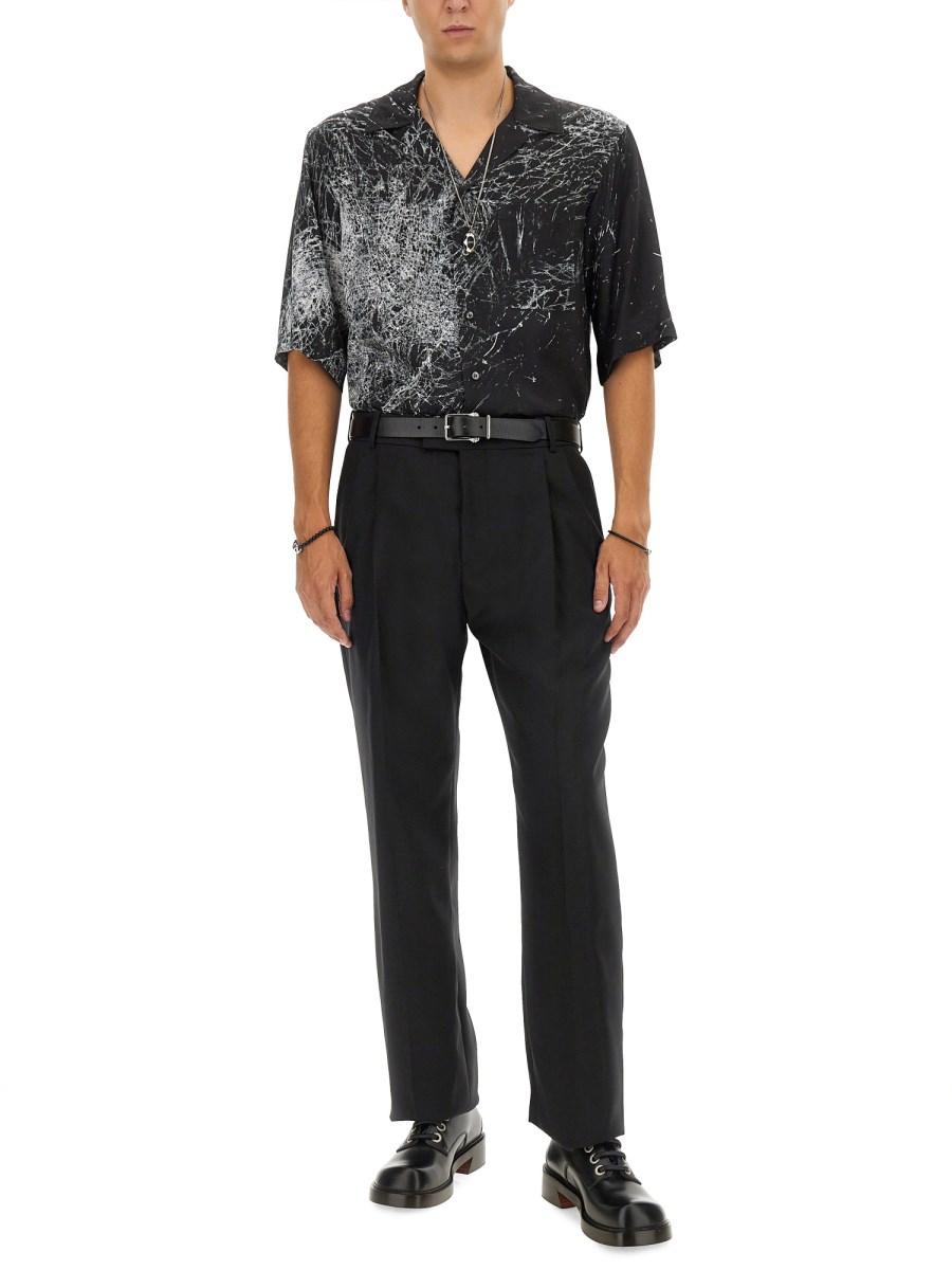 ALEXANDER McQUEEN CAMICIA HAWAIANA SMASHED SCREEN